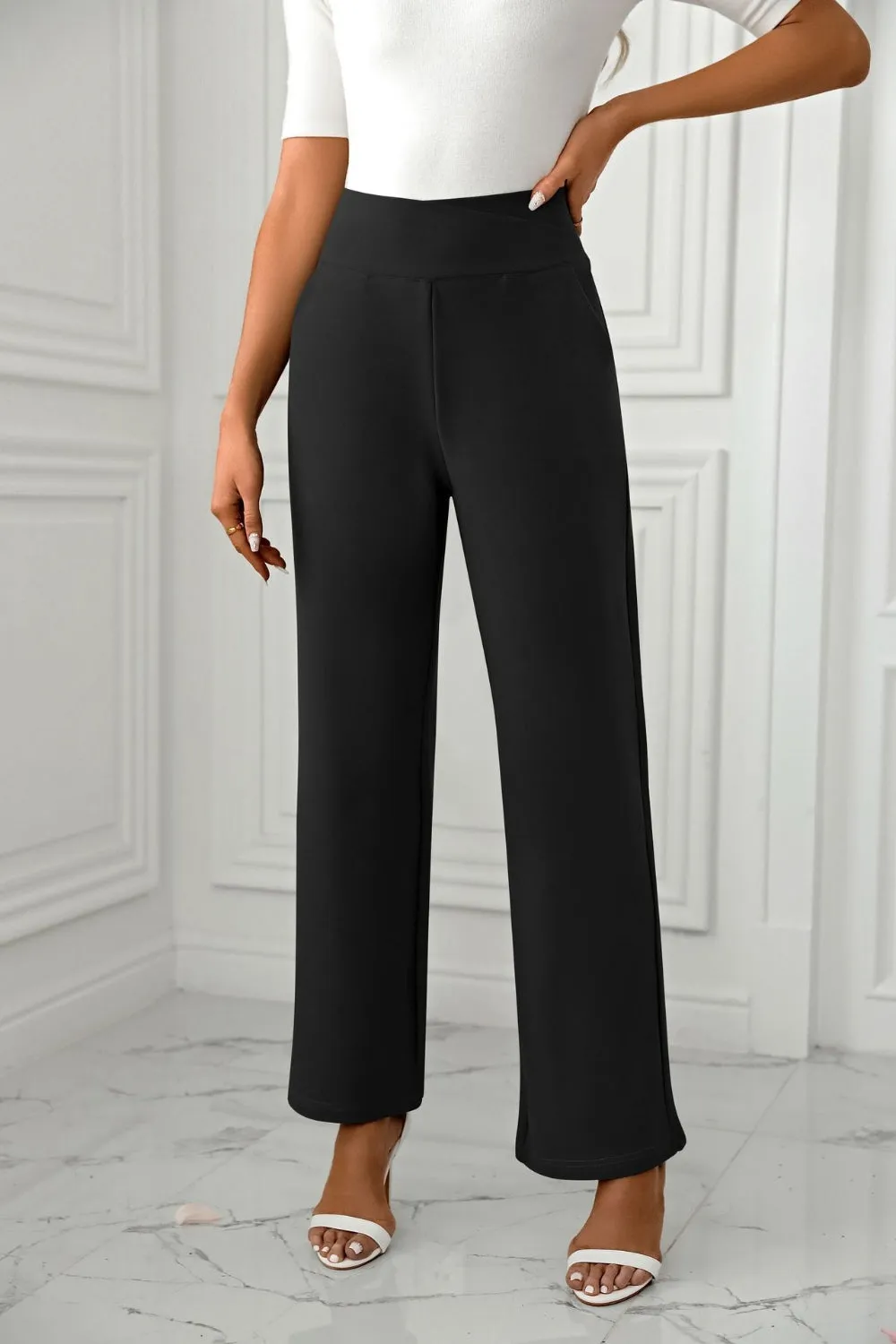 High Waist Straight Leg Pants sold by Charming Charlie product image thumbnail 5