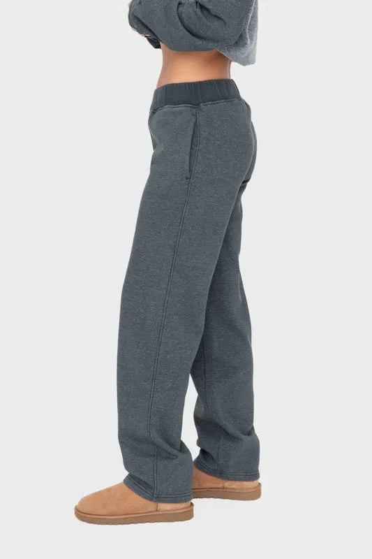 Mono B Elastic Waist Fleece Pants with Pockets sold by Charming Charlie product image thumbnail 3