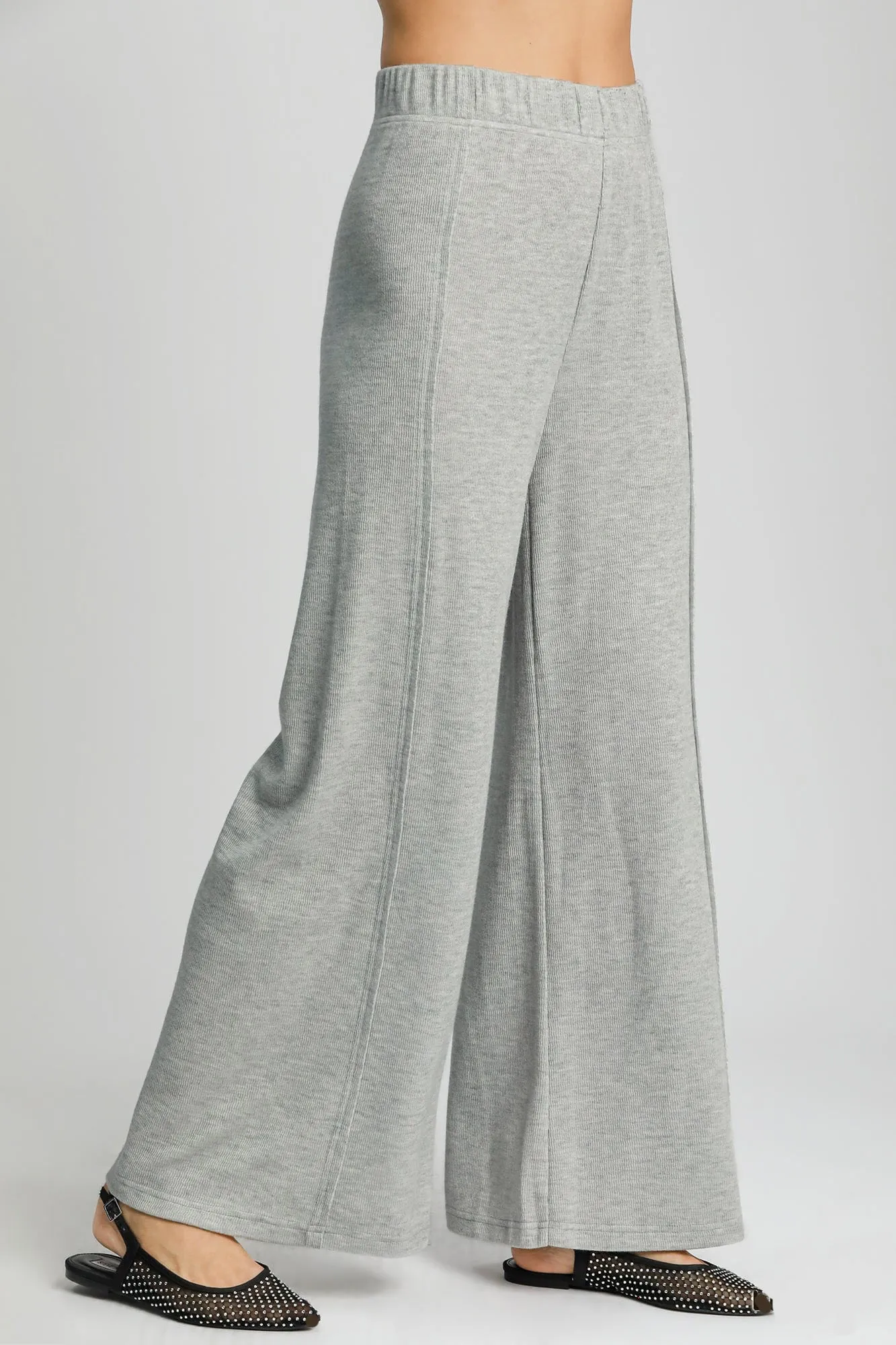 Umgee Elastic Waist Wide Leg Knit Pants sold by Charming Charlie product image thumbnail 3