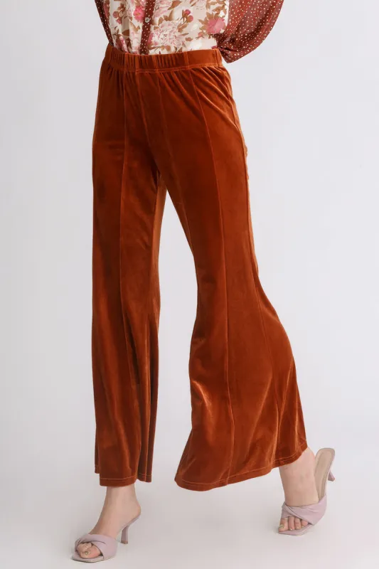 Umgee High Rise Elastic Waist Flare Pants sold by Charming Charlie