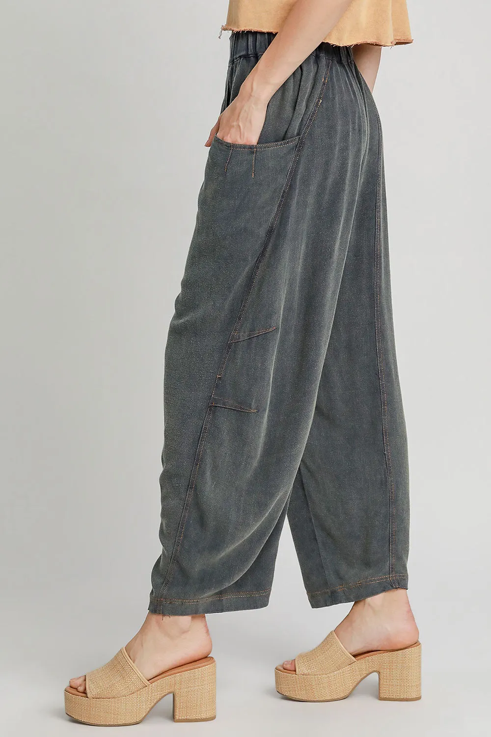 Umgee Elastic Waist Baggy Fit Pants with Pockets sold by Charming Charlie product image thumbnail 3