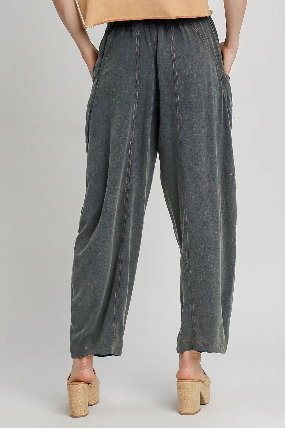 Umgee Elastic Waist Baggy Fit Pants with Pockets sold by Charming Charlie product image thumbnail 2