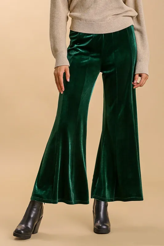 Umgee High Rise Elastic Waist Flare Pants sold by Charming Charlie