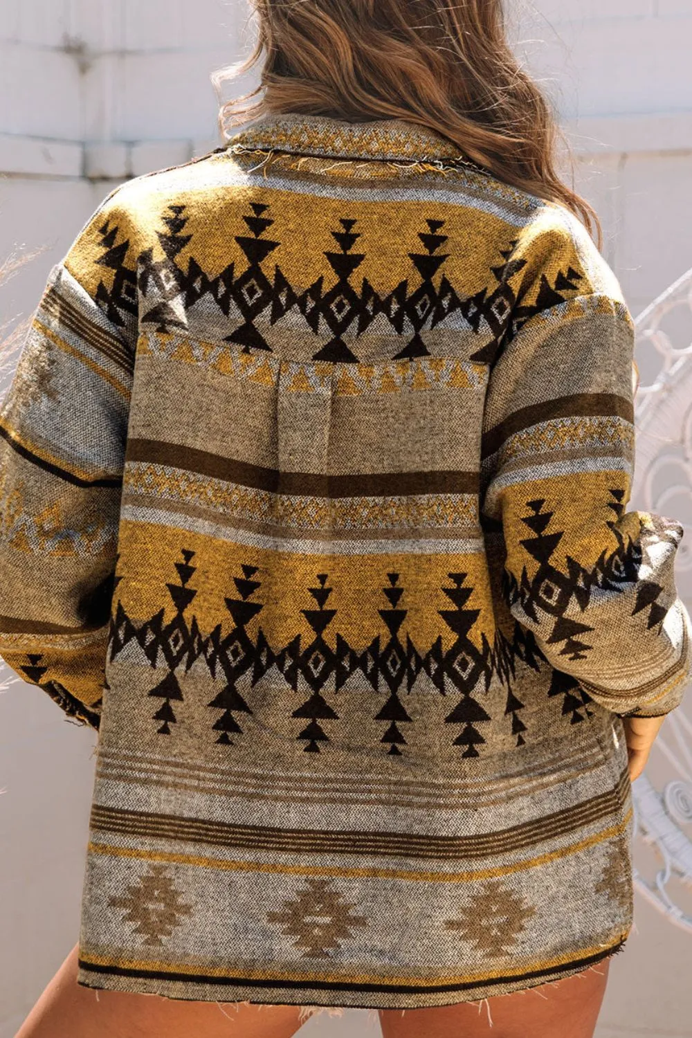 Pocketed Geometric Collared Neck Jacket sold by Charming Charlie product image thumbnail 3