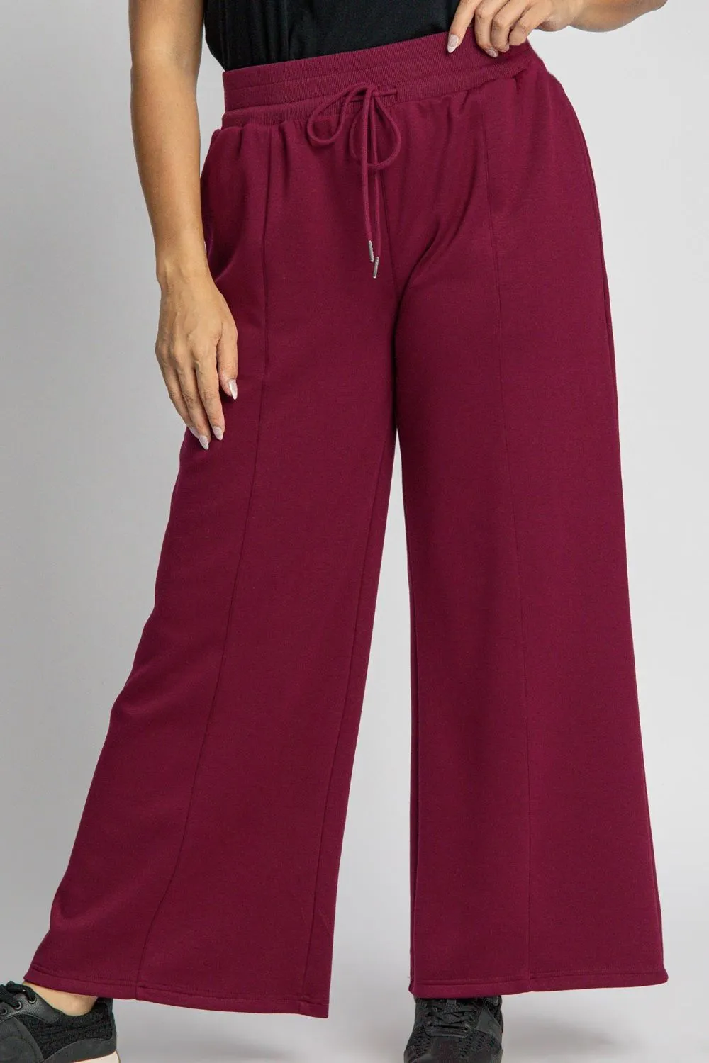 Umgee Full Size Drawstring Wide Leg Pants with Pockets sold by Charming Charlie product image thumbnail 3