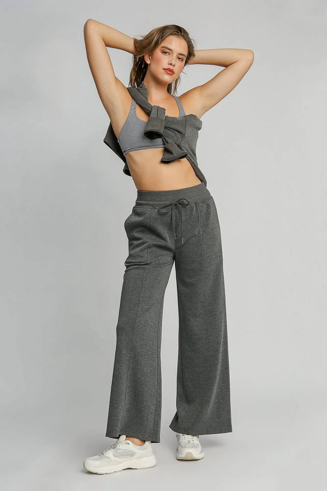 Umgee Full Size Drawstring Wide Leg Pants with Pockets sold by Charming Charlie product image thumbnail 3