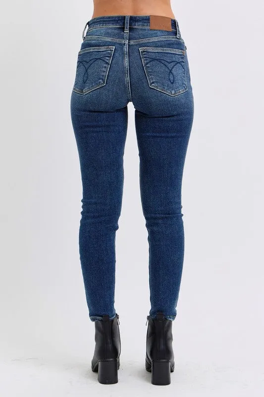 Judy Blue Full Size Mid-Rise Waist Skinny Jeans with Pockets sold by Charming Charlie product image thumbnail 2