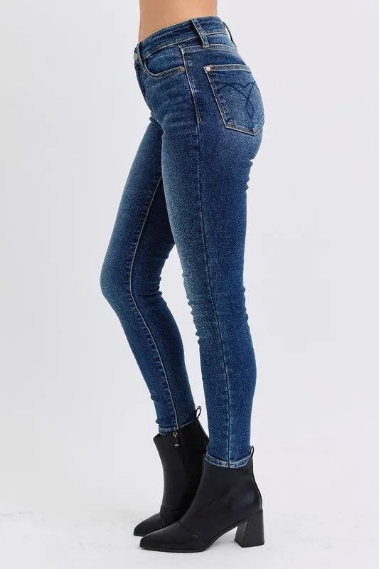 Judy Blue Full Size Mid-Rise Waist Skinny Jeans with Pockets sold by Charming Charlie product image thumbnail 3