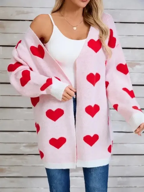 Open Front Heart Cardigan sold by Charming Charlie product image thumbnail 4