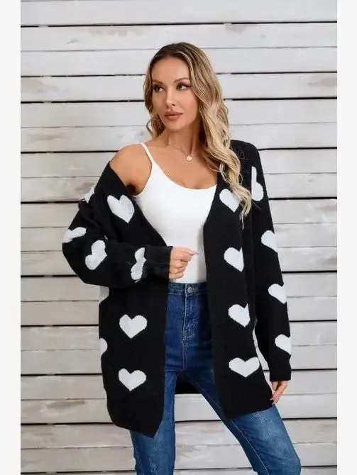 Open Front Heart Cardigan sold by Charming Charlie product image thumbnail 3