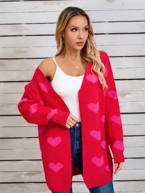 Open Front Heart Cardigan sold by Charming Charlie