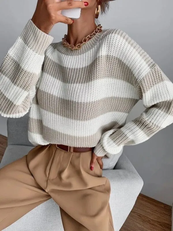 Striped knit sweater sold by Charming Charlie
