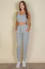 French Terry Cropped Tank Top & Joggers Set sold by Charming Charlie