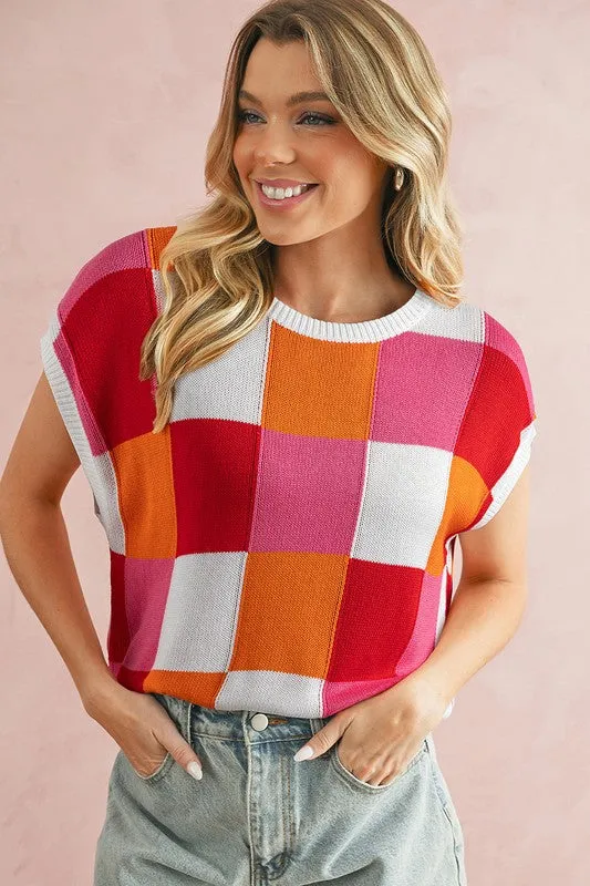 Color Block Cap Sleeve Sweater sold by Charming Charlie