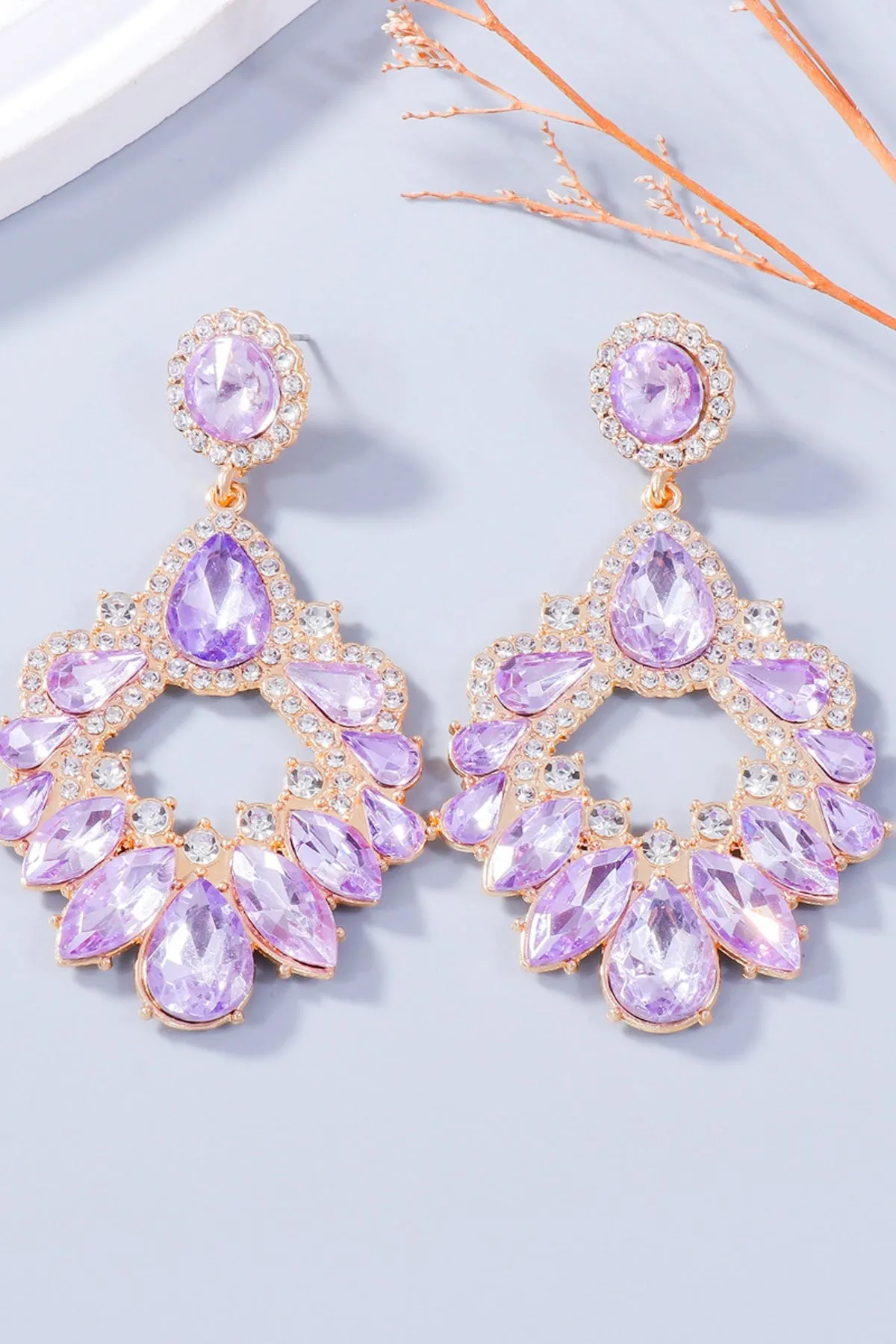 Alloy Rhinestone Dangle Earrings sold by Charming Charlie product image thumbnail 2