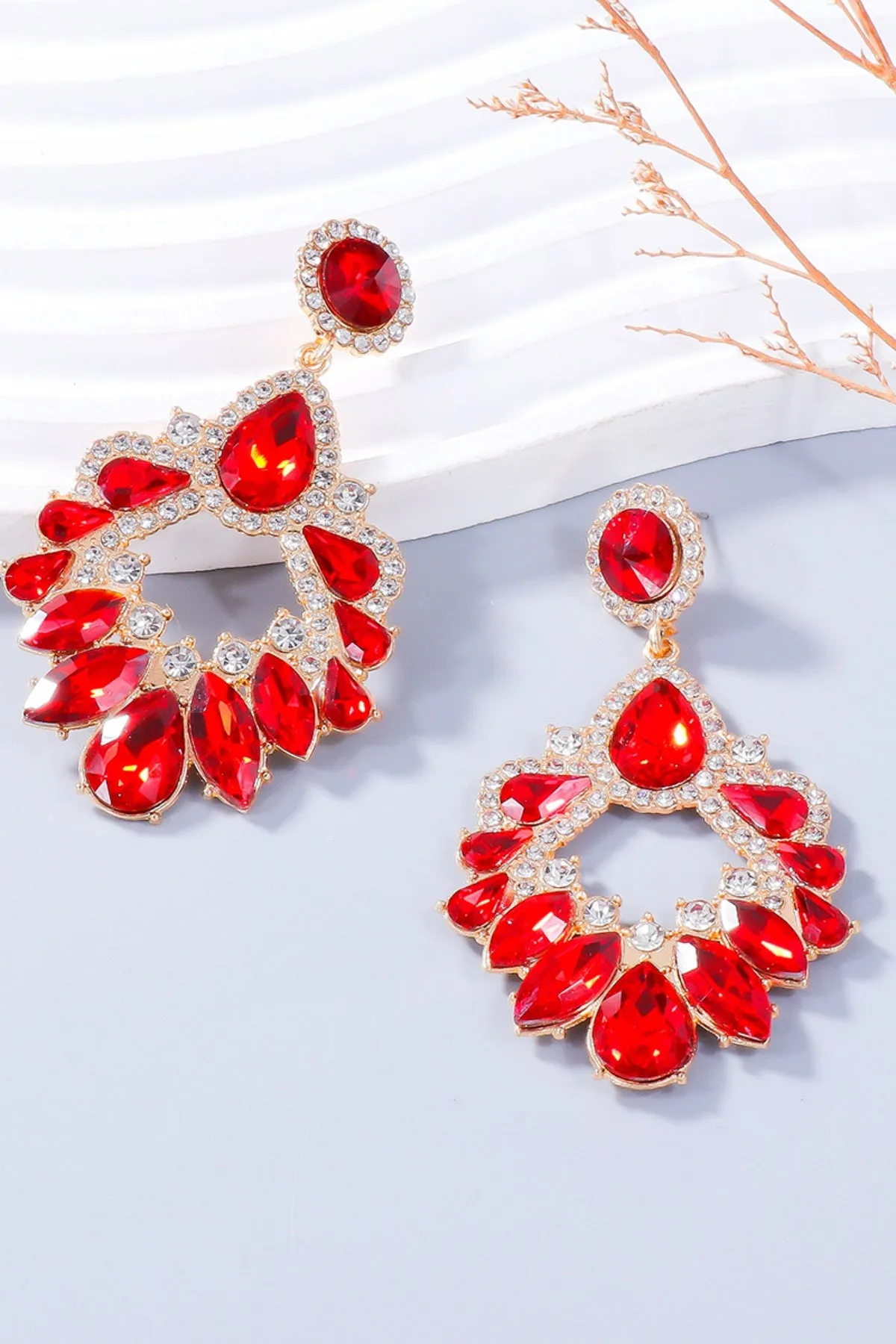 Alloy Rhinestone Dangle Earrings sold by Charming Charlie product image thumbnail 3