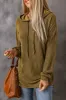 Drawstring Texture Long Sleeve Hoodie sold by Charming Charlie