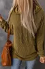 Drawstring Texture Long Sleeve Hoodie sold by Charming Charlie