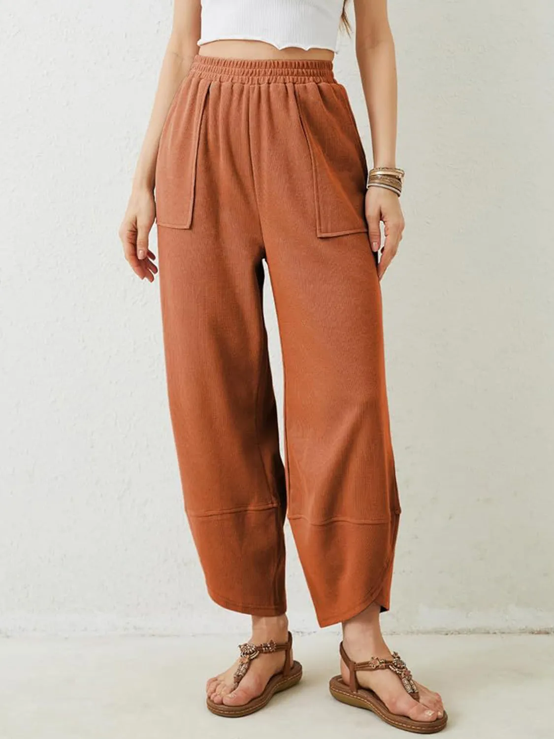 Lovelet Elastic Waist Wide Leg Pants sold by Charming Charlie product image thumbnail 4