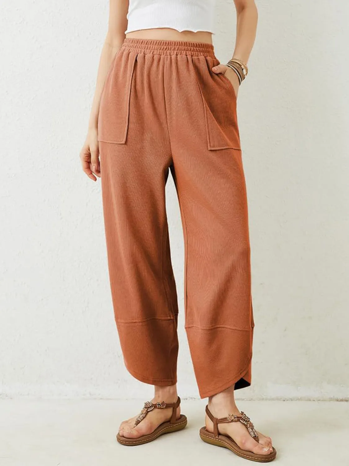 Lovelet Elastic Waist Wide Leg Pants sold by Charming Charlie product image thumbnail 5