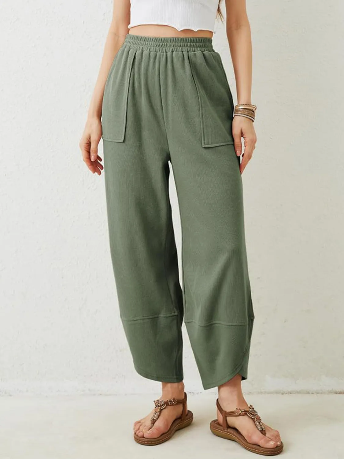 Lovelet Elastic Waist Wide Leg Pants sold by Charming Charlie product image thumbnail 2