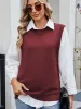 Buttoned Round Neck Sweater Vest sold by Charming Charlie