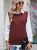 Buttoned Round Neck Sweater Vest sold by Charming Charlie