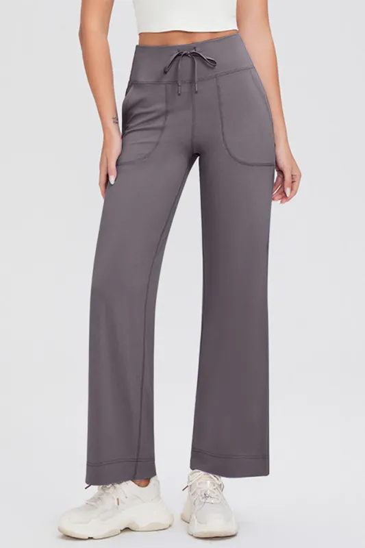 Basic Bae Full Size Drawstring High Waist Pants with Pockets sold by Charming Charlie