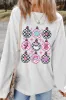 Christmas Pattern Drop Shoulder Ribbed Sweatshirt sold by Charming Charlie