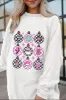 Christmas Pattern Drop Shoulder Ribbed Sweatshirt sold by Charming Charlie
