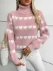 Heart Turtleneck Dropped Shoulder Sweater sold by Charming Charlie