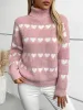Heart Turtleneck Dropped Shoulder Sweater sold by Charming Charlie