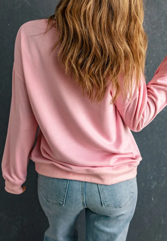 Valentine’s Day XOXO Round Neck Drop Shoulder Sweatshirt sold by Charming Charlie product image thumbnail 3