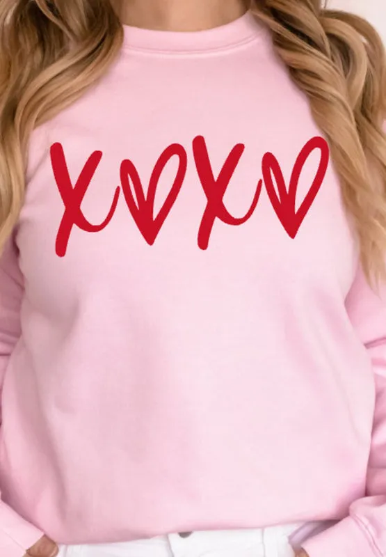 Valentine’s Day XOXO Round Neck Drop Shoulder Sweatshirt sold by Charming Charlie product image thumbnail 5