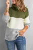 Color Block Turtleneck Long Sleeve Sweater sold by Charming Charlie