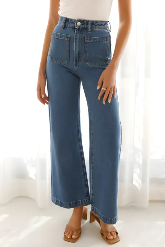 High Waist Bootcut Jeans with Pockets sold by Charming Charlie