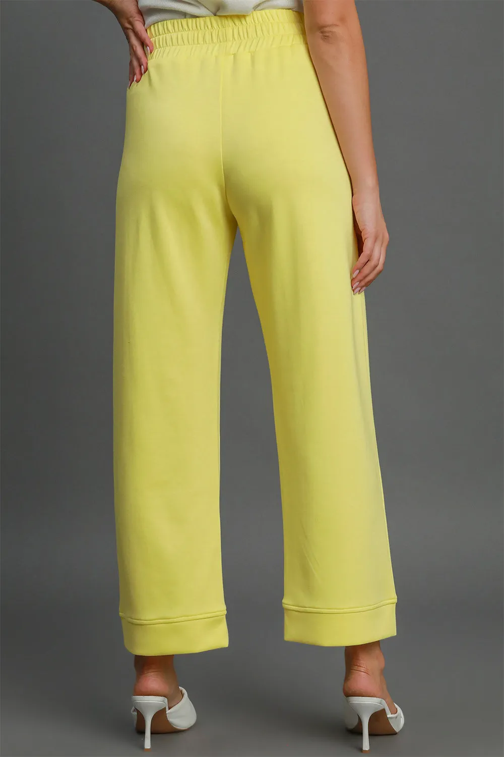 Umgee Drawstring Elastic Waist Wide Leg Pants sold by Charming Charlie product image thumbnail 2