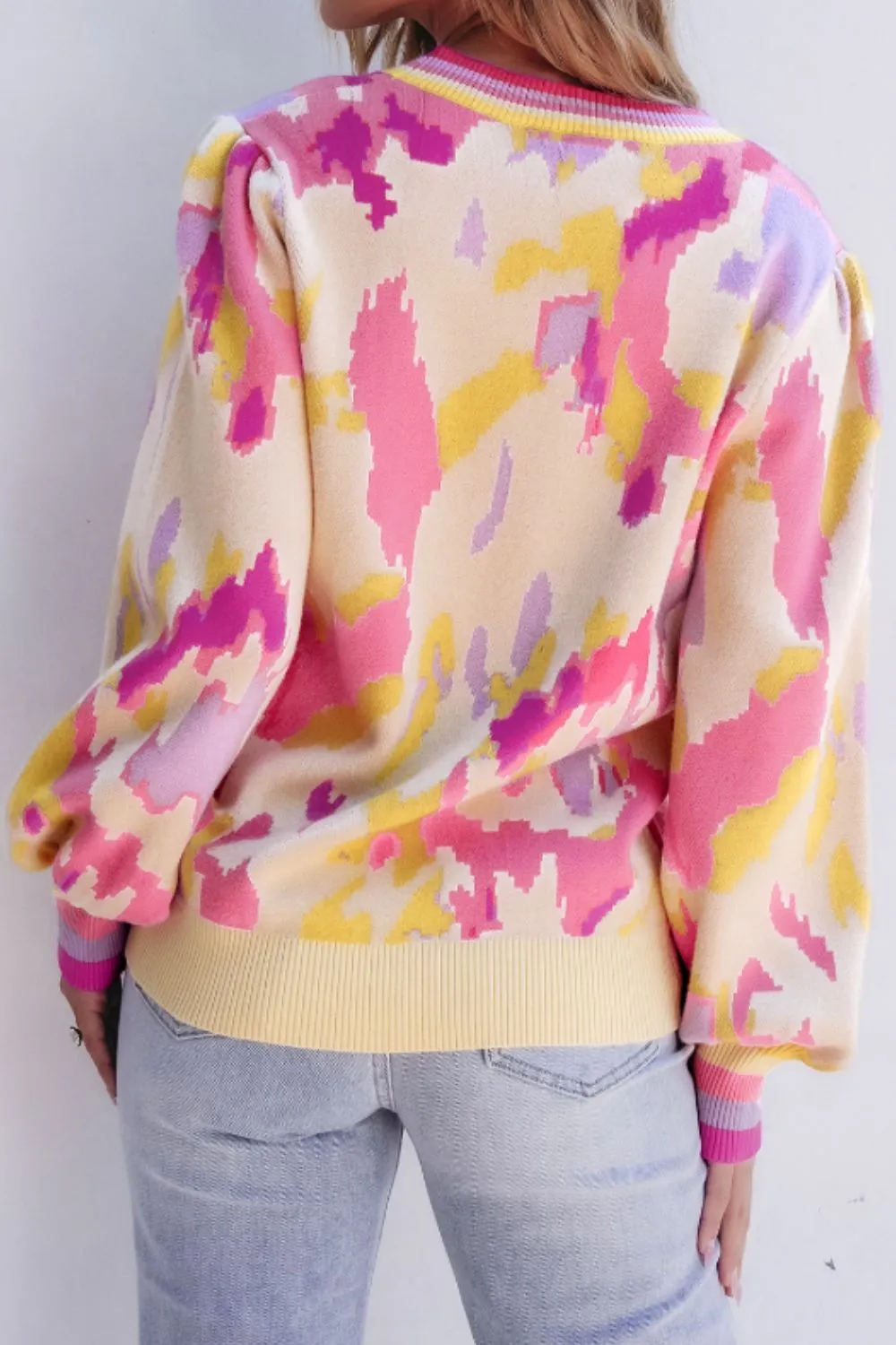 Contrast Round Neck Long Sleeve Sweater sold by Charming Charlie product image thumbnail 3