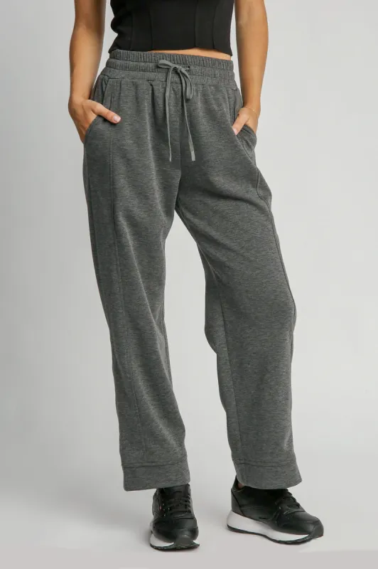 Umgee Full Size Drawstring Wide Leg Pants with Pockets sold by Charming Charlie