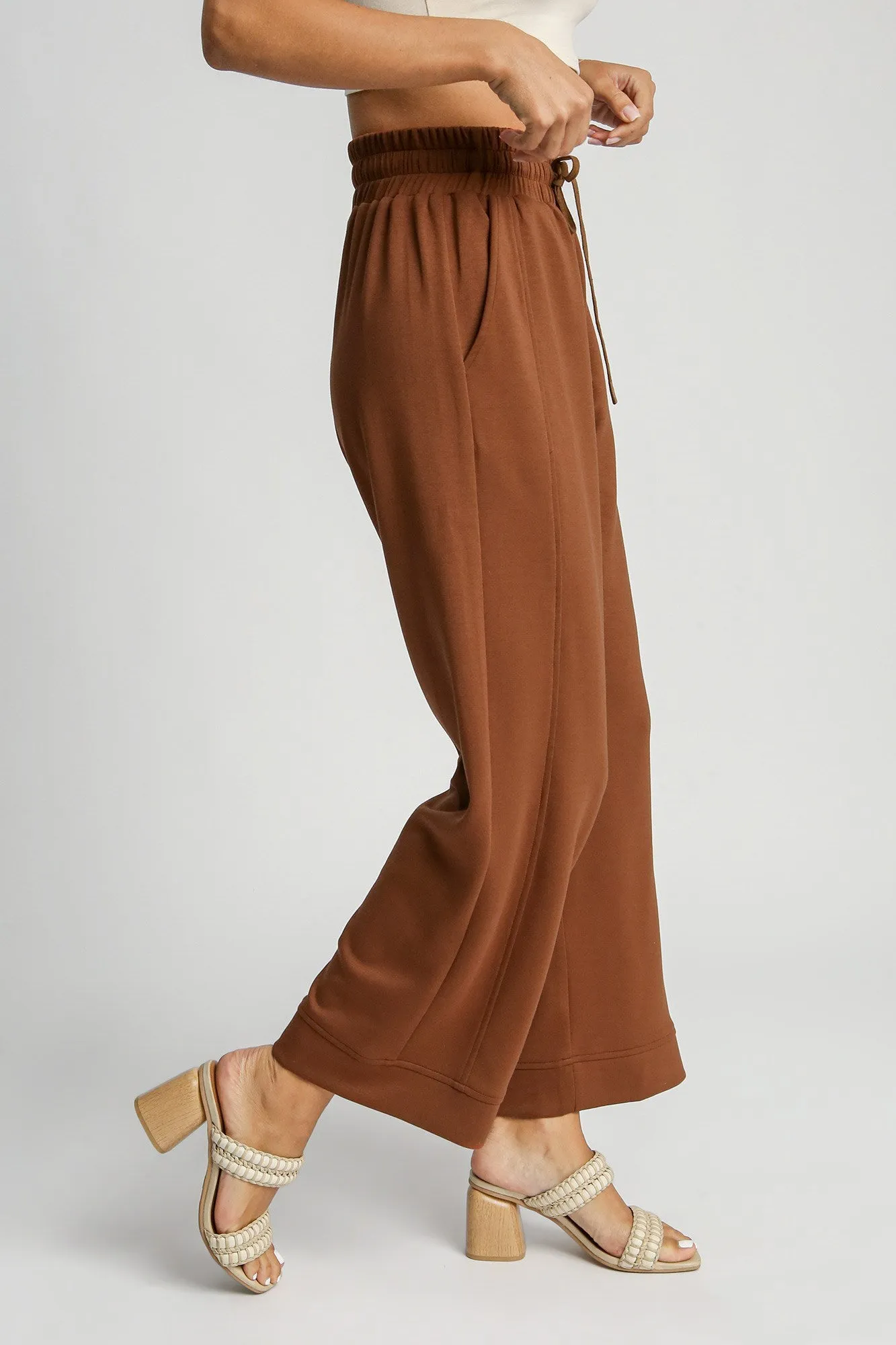 Umgee Full Size Drawstring Wide Leg Pants with Pockets sold by Charming Charlie product image thumbnail 3