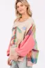 SAGE + FIG Full Size Contrast Peace Patch Dropped Shoulder Sweatshirt sold by Charming Charlie
