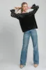 Umgee Polka Dot Lace Long Sleeve Round Neck Blouse sold by Charming Charlie