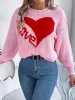 LOVE Heart Round Neck Dropped Shoulder Sweater sold by Charming Charlie