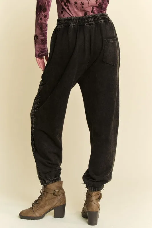 Davi & Dani Rhinestone Elastic Waist Joggers sold by Charming Charlie product image thumbnail 2