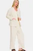 Zenana Quilted Button Up Long Sleeve Top and Pants Lounge Set sold by Charming Charlie