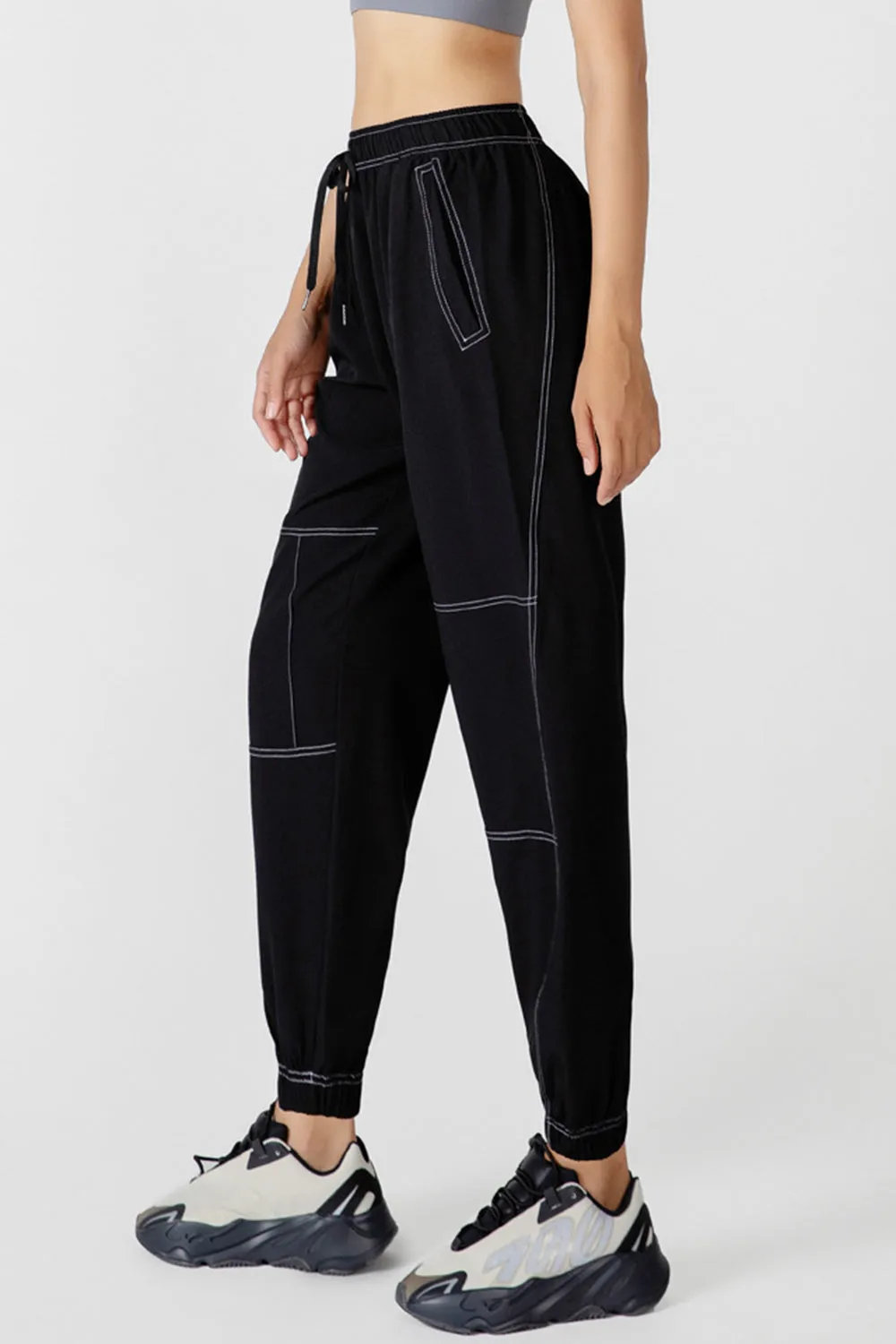 Basic Bae Drawstring Joggers with Pockets sold by Charming Charlie product image thumbnail 3