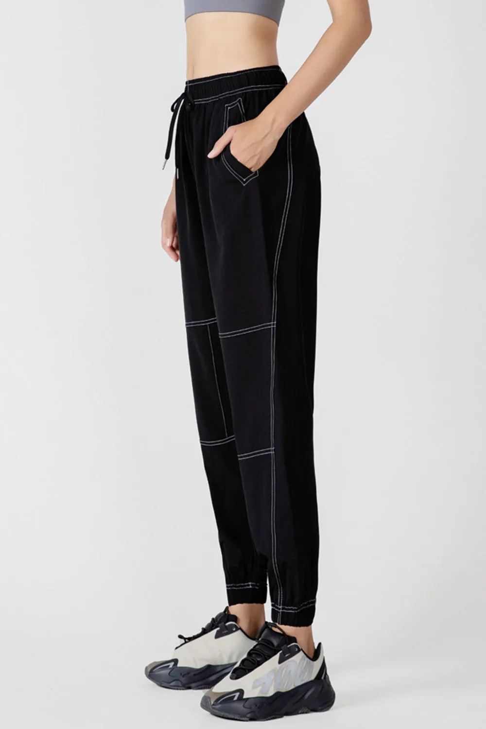 Basic Bae Drawstring Joggers with Pockets sold by Charming Charlie product image thumbnail 4