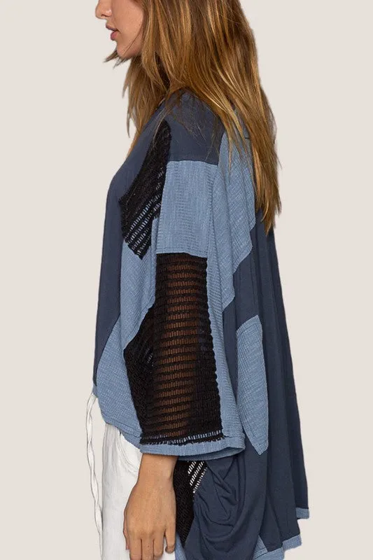 POL High-Low Contrast V-Neck Top sold by Charming Charlie product image thumbnail 3