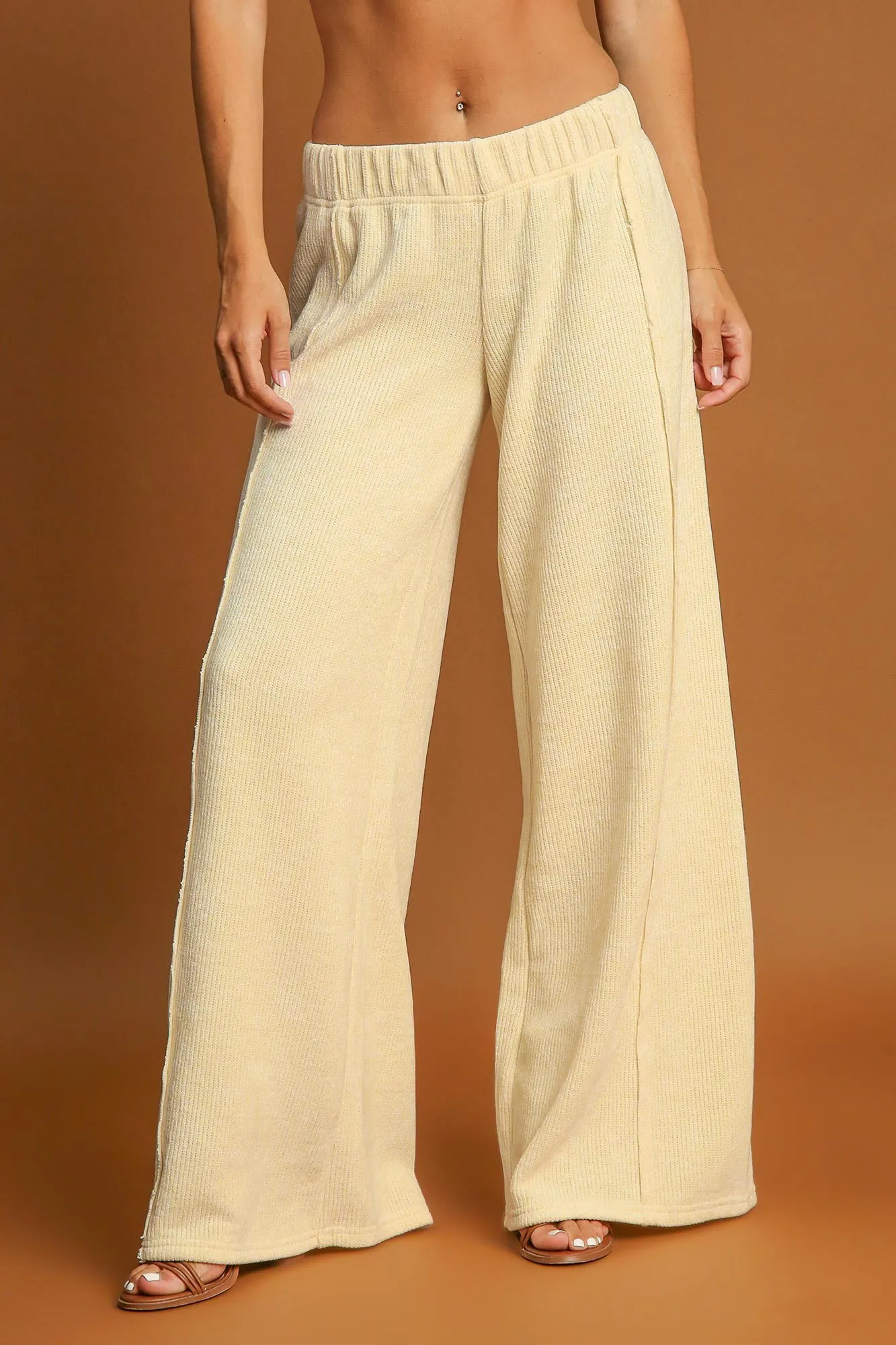 Umgee Elastic Waist Wide Leg Pants sold by Charming Charlie