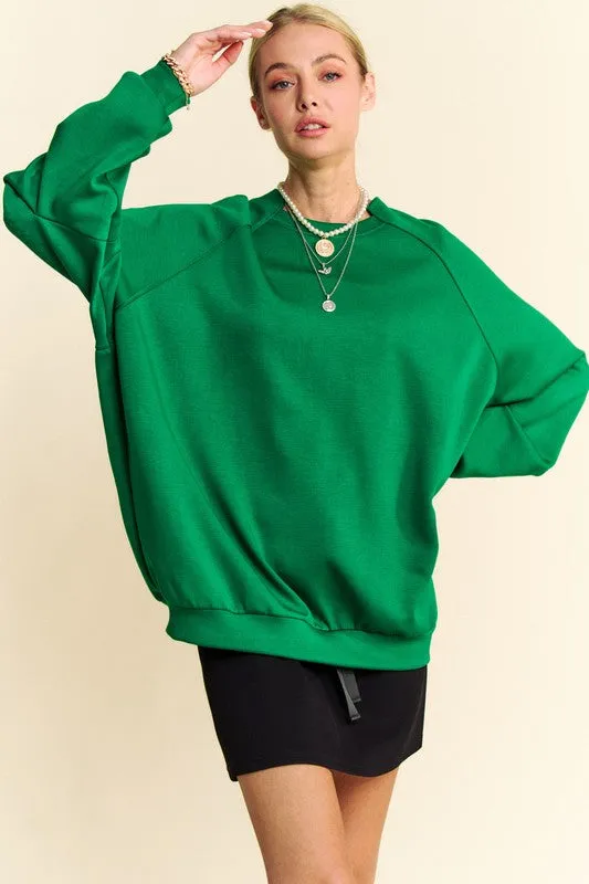 Davi & Dani Round Neck Raglan Sleeve Sweatshirt sold by Charming Charlie
